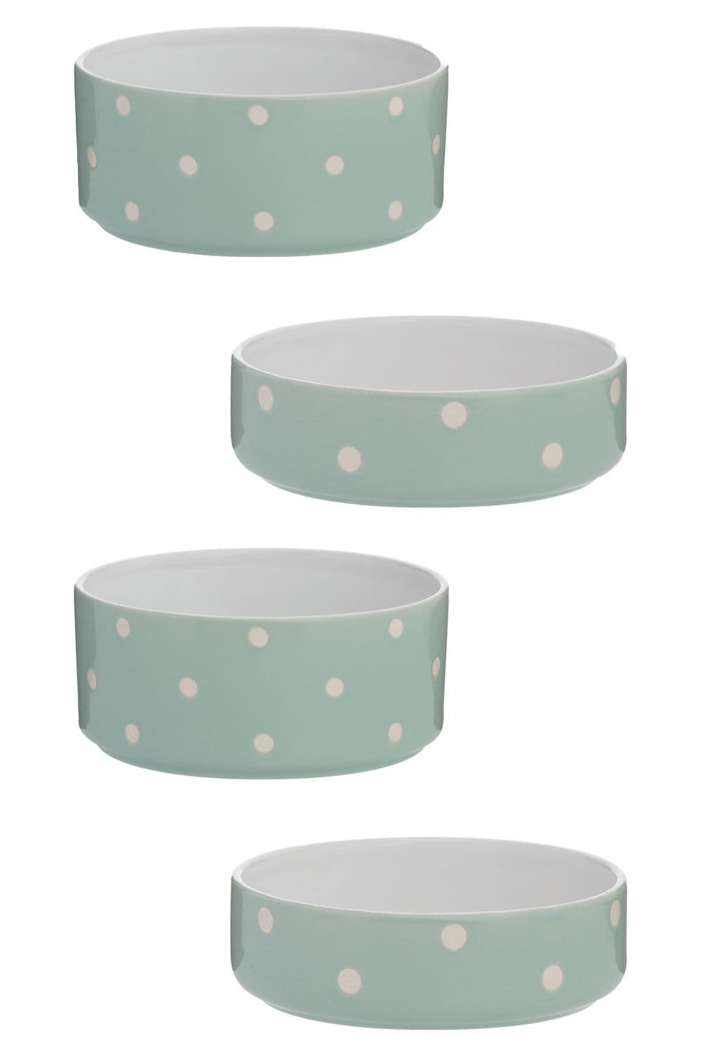 Mason Cash Polka Dot Sage Dog Bowl (18cm)