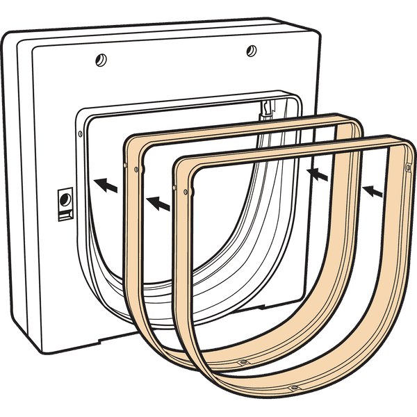 PetSafe Staywell Manual 4 Way Locking Classic Cat Flap (White)