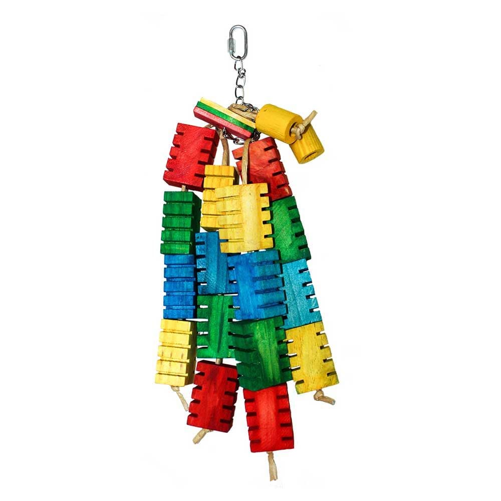 Happy Pet Products Groovy Colour Blocks Bird Toy - (Medium)
