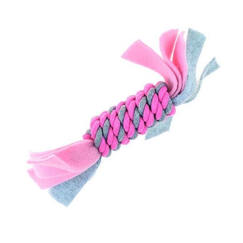 Happy Pet Products Little Rascals Fleecy Rope Coil (Pink)