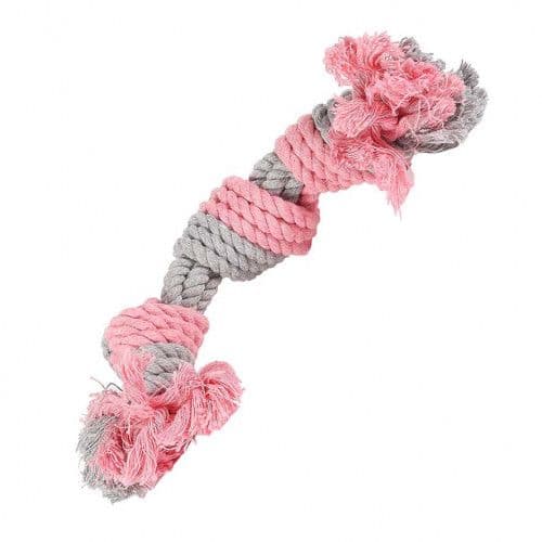 Happy Pet Products Little Rascals Braided 2 Knot Tugger (Small)