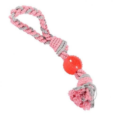 Happy Pet Products Little Rascals Rope & Ball Tugger (Large)