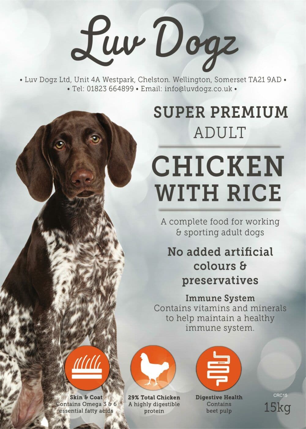 Mega Pet Super Premium Adult Working Dog Chicken & Rice (15kg)