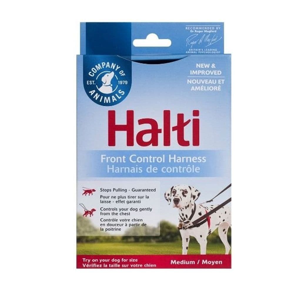 Company of Animals HALTI Front Control Harness Black/Red (Medium)