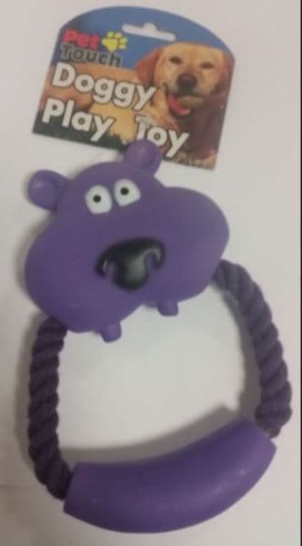 Pet Touch Rope Dog Toy With Animal Face