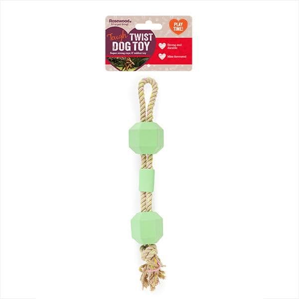 Rosewood Mint Flavour Rubber & Rope Toy