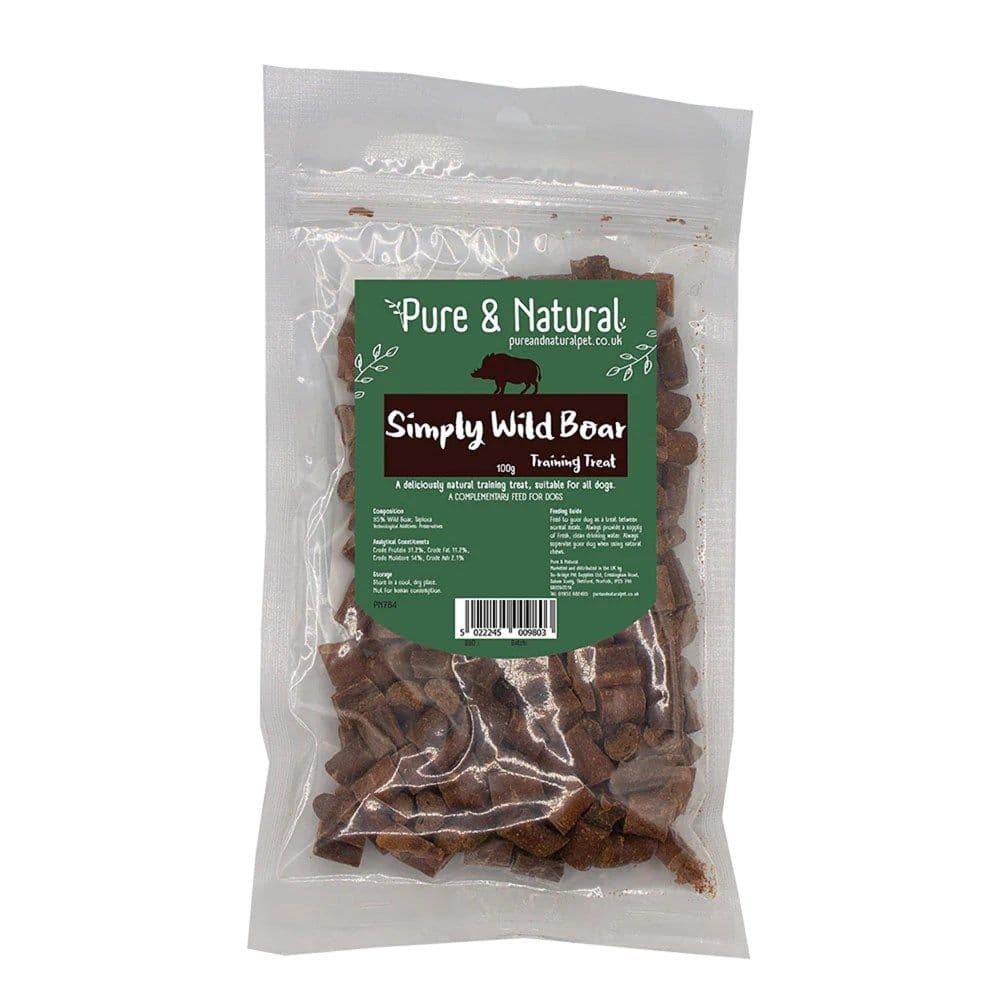 100% Natural Wild Boar Cubes Training Treats (Eco/100g)