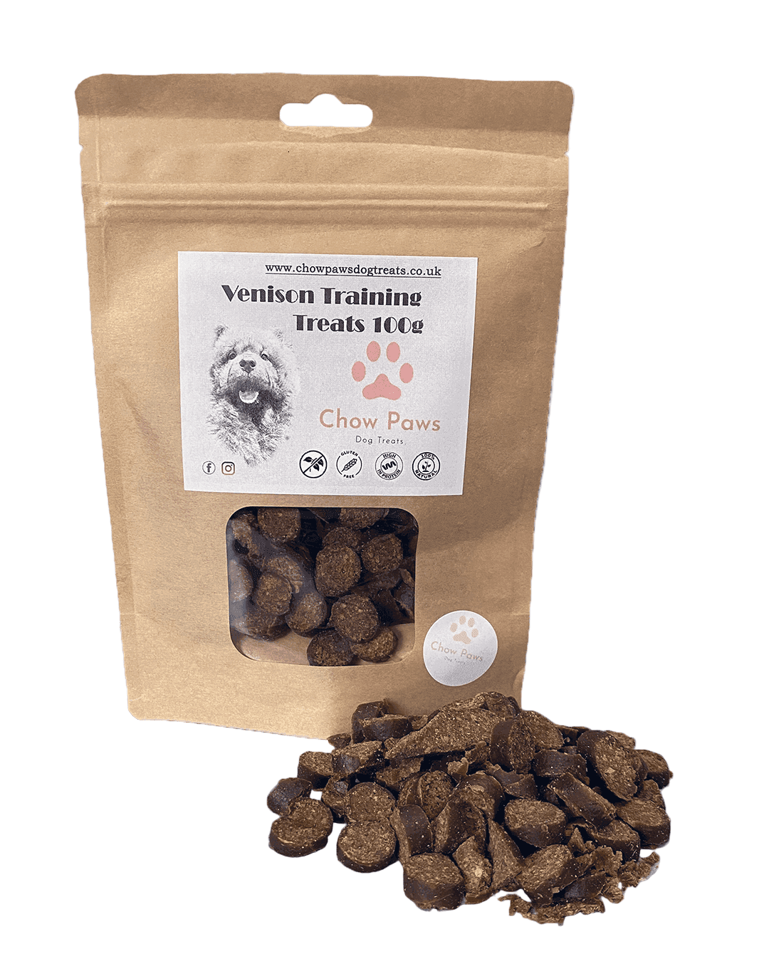 100% Natural Venison Training Treats (Eco/100g)