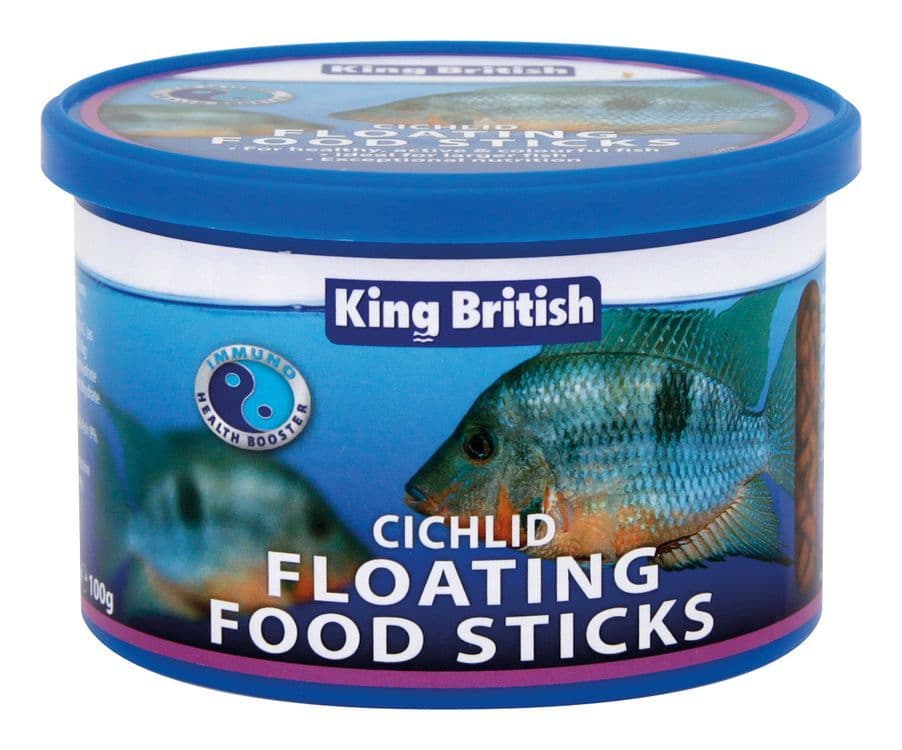 King British Cichlid Floating Food Sticks (With IHB) (100g)