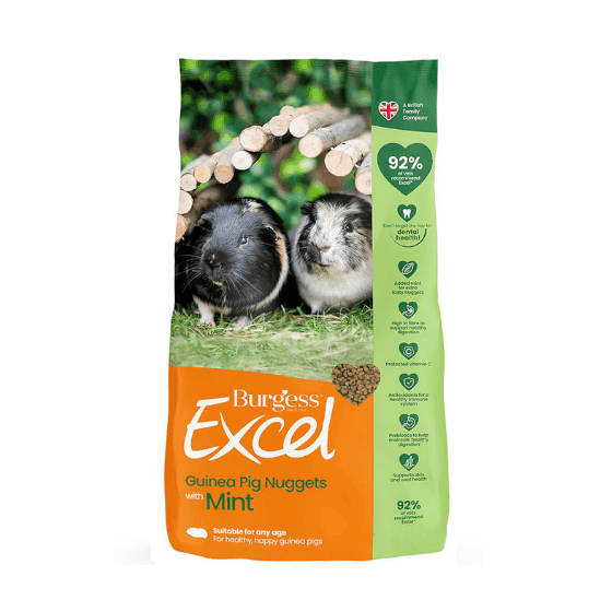 Burgess Excel Adult Guinea Pig Nuggets with Mint (1.5kg)