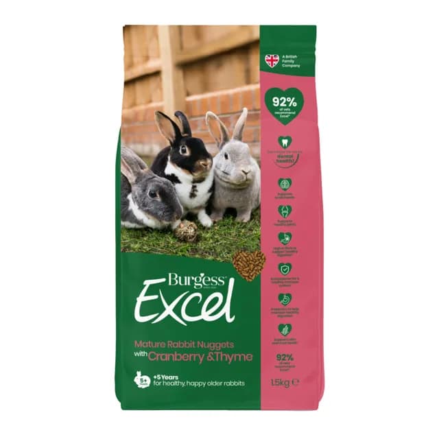 Burgess Excel Mature Rabbit Nuggets With Cranberry & Thyme (1.5kg)