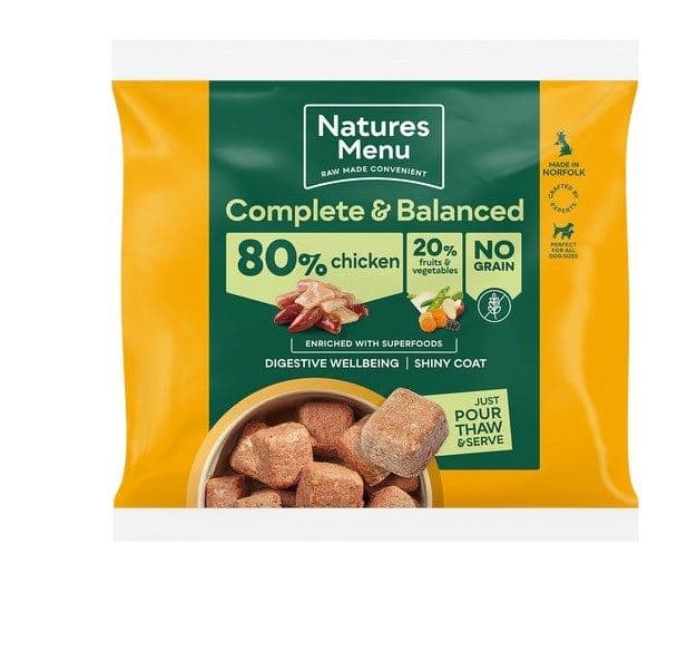Natures Menu Raw Complete & Balanced 80/20 Nuggets Chicken (1kg)