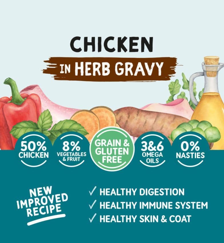 Naturo Adult Dog Chicken In Herb Gravy (390g)