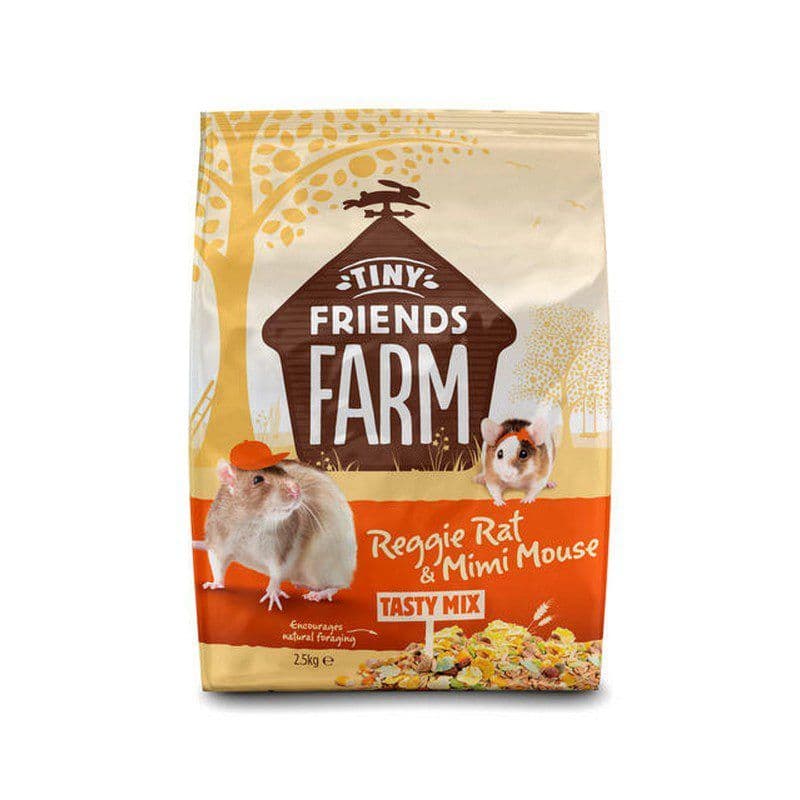 Supreme Tiny Friends Farm Reggie Rat & Mimi Mouse Tasty Mix (2.5kg)